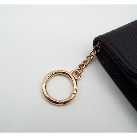 Michael Kors Black Leather Keychain Card Coin Wallet - Picture 2 of 8